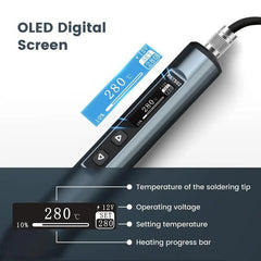 KAIWEETS KETS02 Smart Digital Soldering Iron Kit 65W Programmable AU Plug