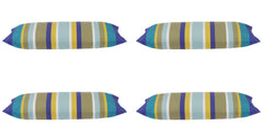 Pack of 4 Corban Royal Rectangle 35x70cm Striped Multicoloured Cushion Cover
