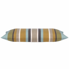 Pack of 4 Corban Aqua Rectangle 35x70cm Striped Multicoloured Cushion Cover Nautical