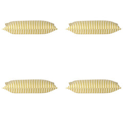 Pack of 4 Dandi Mustard Yellow & White Rectangle Cushion Covers