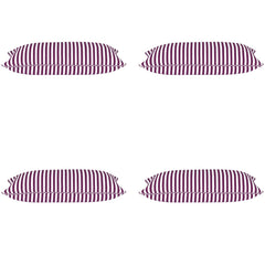 Pack of 4 Dandi Fuchsia Plum Purple & White Rectangle Cushion Covers