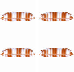 Pack of 4 Dandi Orange & White Rectangle Cushion Covers