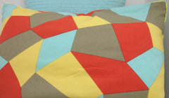 Pack of 4 Geo Beige Geometric Design 40x60cm Rectangle Cushion Covers