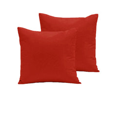 Pair of 280TC Polyester Cotton European Pillowcases Red