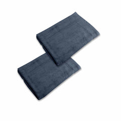 800GSM Set of 2 Cotton Bath Mats 50 x 70 cm Navy