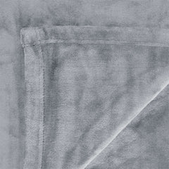 In 2 Linen 350GSM Plush Ultra Soft Velvet Touch Blanket Silver Double/Queen