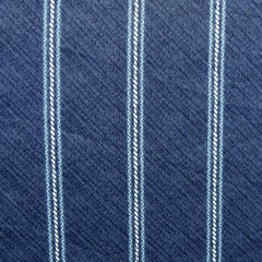 300TC Brian Navy Striped Reversible Cotton Quilt Cover Set Queen