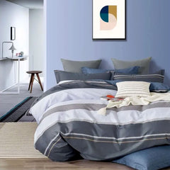Pani Charcoal Reversible Quilt Cover Set King