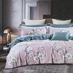400TC Cotton Sateen Quilt Cover Set Grace King