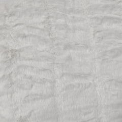Harper Soft Ruched Pattern Faux Fur Throw Rug 127 x 152 cm White