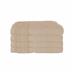 600GSM Set of 4 Combed Cotton Bath Towels 70 x 140 cm Latte (aka Frappe)