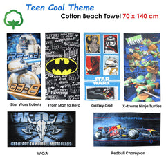 Teen Cool Theme Cotton Beach Towel 70 x 140 cm Star Wars Robots R2-D2 BB-8