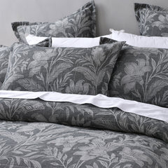 Bianca Maidstone Grey Floral Jacquard Bedspread Set Queen