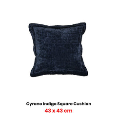 Bianca Cyrano Indigo Square Filled Cushion 43 x 43cm