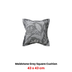 Bianca Maidstone Grey Coordinate Square Filled Cushion 43 x 43cm