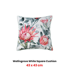 Bianca Wellingrove White Velvet Square Filled Cushion 43 x 43cm