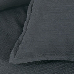 Bianca Hallston Charcoal Pre-Washed Cotton Quilt Cover Set King