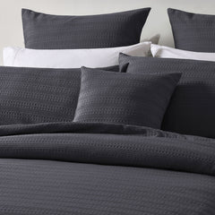 Bianca Kahlani Charcoal Waffle Quilt Cover Set Super King