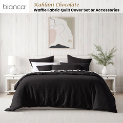 Bianca Kahlani Chocolate Waffle Quilt Cover Set King