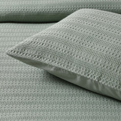 Bianca Kahlani Sage Waffle Quilt Cover Set Queen