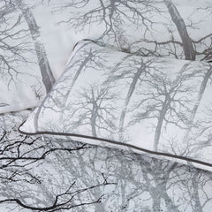 Bianca Myrtleford Grey Cotton Sateen Quilt Cover Set Super King