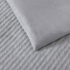 Bianca Pesaro Grey Polyester Cotton Quilt Cover Set Super King