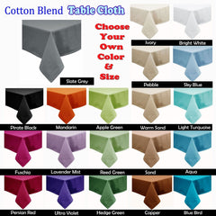 Hoydu Cotton Blend Table Cloth 180cm x 220cm - SLATE GREY