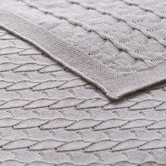 Little Gem Lyla Grey Cotton Baby Blanket 75 x 100 cm