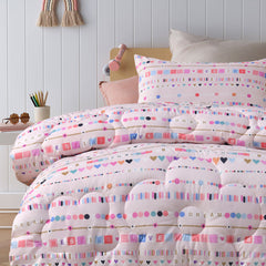 Happy Kids Swifty 2 Piece Washed Cotton Cover Comforter Set Single 160cm x 220cm