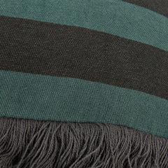 KAAT Amsterdam Viggo Green Stripe Square Filled Cushion 45cm x 45cm