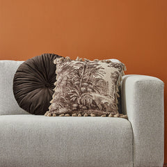 KAAT Amsterdam Mandarin Brown Round Filled Cushion 40cm Diameter