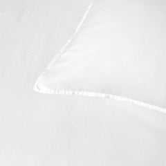 Accessorize White 400TC White Bamboo Cotton Double Stitched Quilt Cover Set Queen