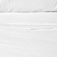 Accessorize White 400TC White Bamboo Cotton Double Stitched Quilt Cover Set Single