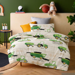 Happy Kids Country Harvest Washed Quilt Cover Set Double
