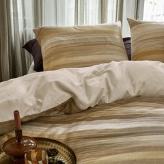 Bedding House Elie Natural Cotton Sateen Quilt Cover Set Queen