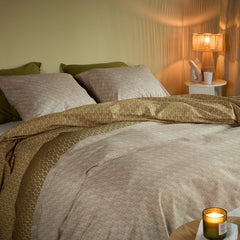 Bedding House Sanna Gold 100% Cotton Percale Quilt Cover Set King