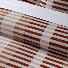 Vintage Design Homewares Tempo Red Cotton Jacquard Quilt Cover Set Queen