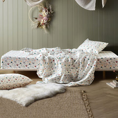 Happy Kids Dino Mania Green Cotton Sheet Set King Single