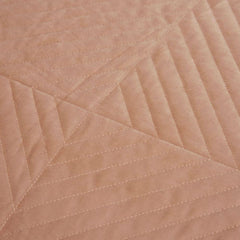 J.Elliot Home Merida Clay Pink Velvet Quilted Coverlet Set Queen/King