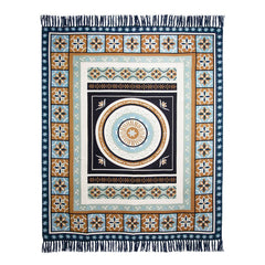 J Elliot Home Kasbah Luxury Fringe Throw 130 x 160cm Blue