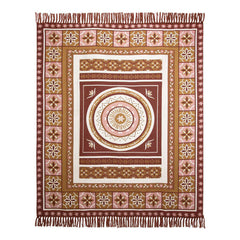 J Elliot Home Kasbah Luxury Fringe Throw 130 x 160cm Pink