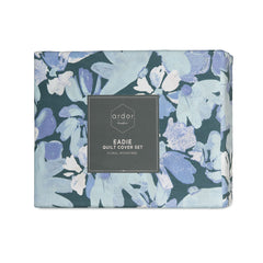 Ardor Eadie Teal Floral Printed Quilt Cover Set King