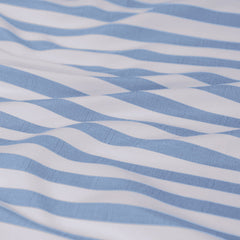 Ardor Frankie Blue Stripe Yarn Dyed Reversible Quilt Cover Set Queen