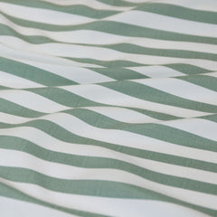 Ardor Frankie Sage Stripe Yarn Dyed Reversible Quilt Cover Set King