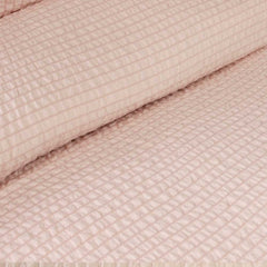 Ardor Ingrid Blush Seersucker Stripe Quilt Cover Set Single