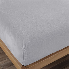 Ramesses Teddy Fleece Fitted Sheet Combo Set Grey King Single