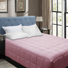 Shangri La Bamboo Blend Microfiber Box End Quilt Dusty Pink Queen