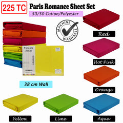 225TC Paris Romance Sheet Set Hot Pink KING SINGLE