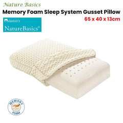 Alastairs Nature Basics Sleep System Memory Foam Gusset Pillow 65 x 40 x 13cm