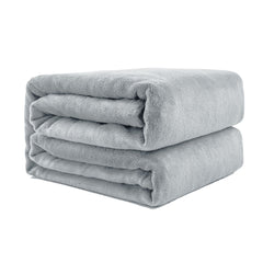 Super Soft Micro Flannel Plush Blanket Queen 220 x 240cm Blush